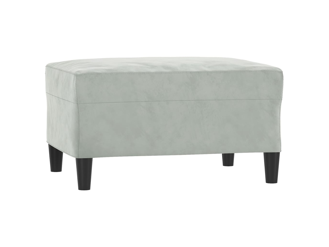 Footstool, Footstools Vidaxl Cinzeto Veludo (70 X 55 X 41 Cm)