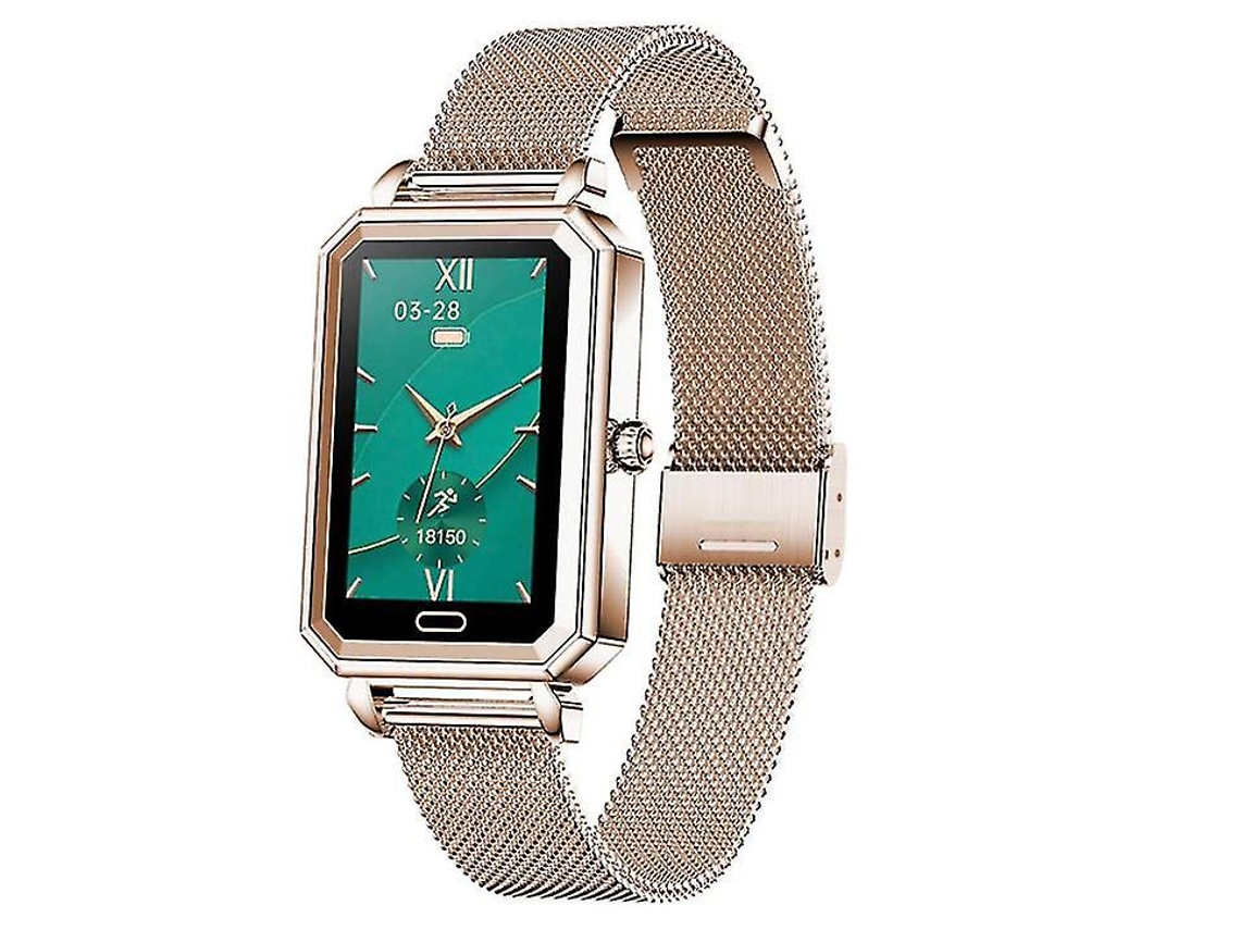 Relógio Inteligente Feminino Tela Touch Hd Multidial Modo Esportivo Rastreio Ativ Água Resist Pulseira Controle Remoto Ouro Yizhood
