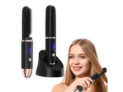 Nova Escova Alisadora Portátil Com Iões Negativos — Delicada Para O Cabelo.
