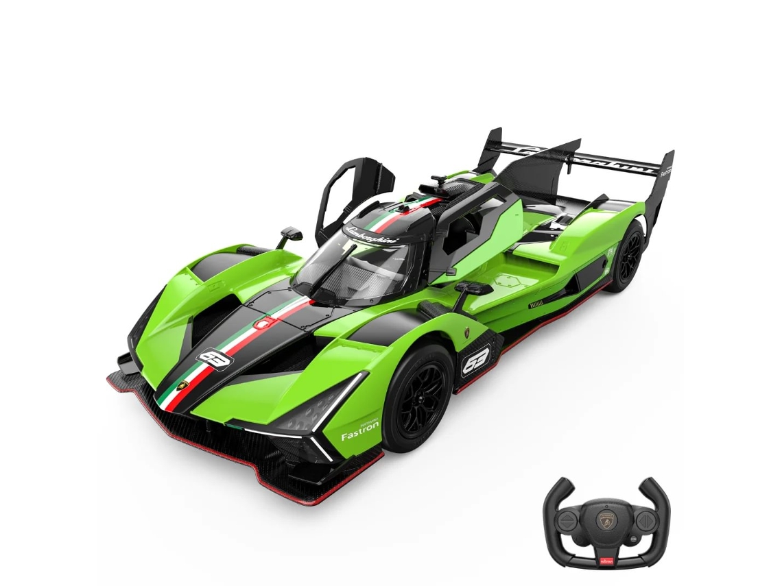 Lamborghini Sc63 Lmdh 1:14 R/c Racer Há 6 Anos – Carro Oficialmente Licenciado Para Direção Com Iluminação Led  – Carro Telecomandado – Verde