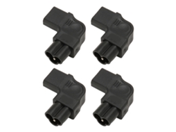 Adaptador de Plugue IEC320 C6 para C13 90 Graus 2.5a 10a 250v para UPS e Computadores (4 unidades)