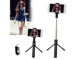Bastão de Selfie Bastão de Selfie Extensível 2 em 1 com Controle Remoto Bluetooth Removível Bastão de Tripé -Shw