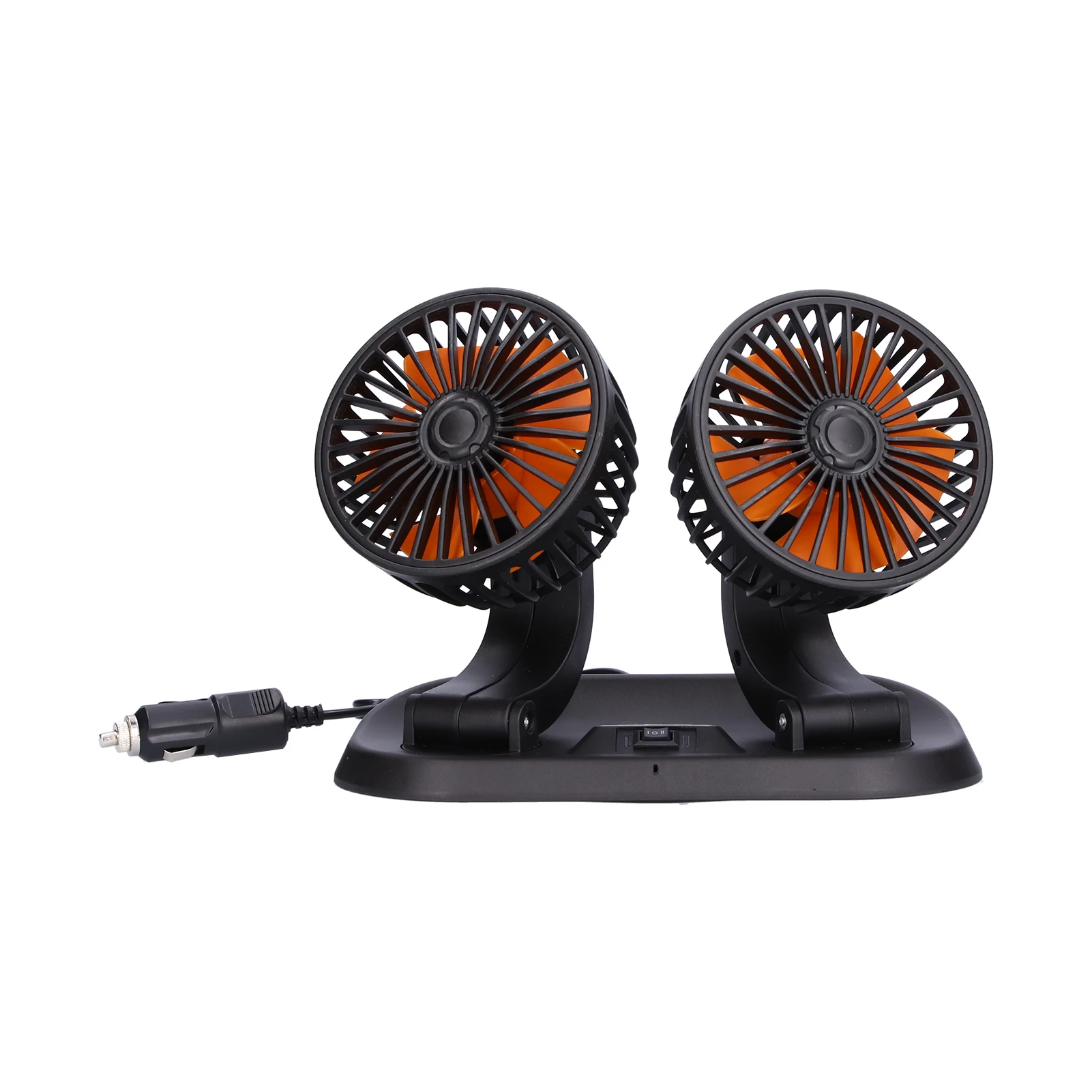 Ventilador de 12v MDUG, 2 Cabeças, 3 Velocidades, Usb