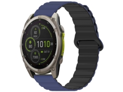 Bracelete para Garmin Fenix 8 / 7x / 6x / 5x silicone magnético, azul meia noite XIAOMOYU (26mm)