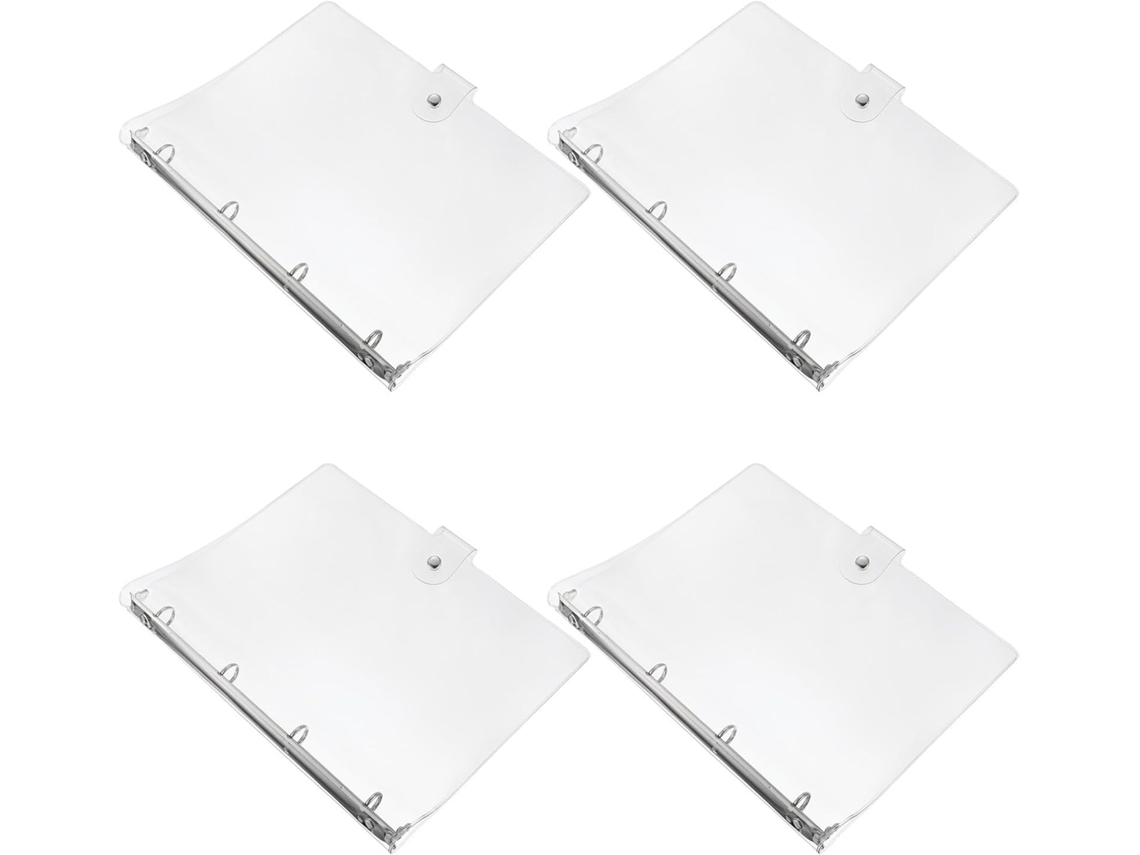 Capa Fichário Hemobllo, Transparente, Em Pvc, Com Fecho Seguro E Design Minimalista Protetor Durável Cadernos