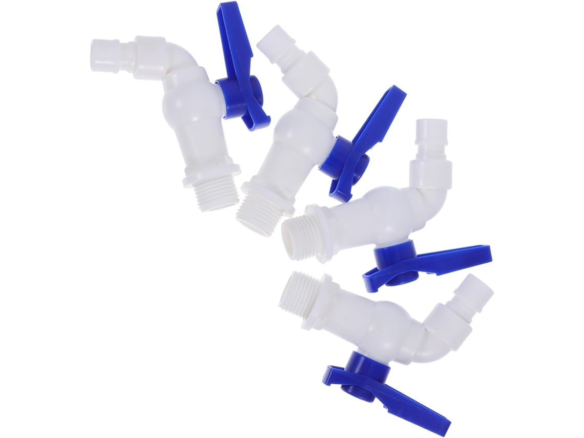 Conjunto De 4 Torneiras Plástico Para Uso Externo Com Cabo E Conector