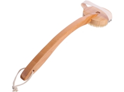 Escova De Banho Madeira Com Cabo Longo Eringogo 1 Peça, Escova Esfoliante Removível, Ferramenta De Massagem, Uso Seco E