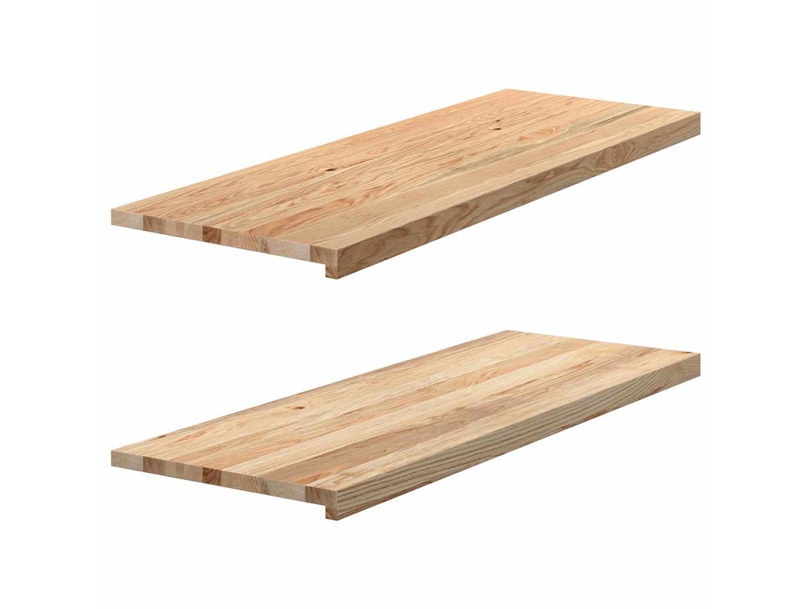 Vidaxl Soleiras Da Janela 2 Pcs 110x40x2cm Carvalho Maciço Não Tratado
