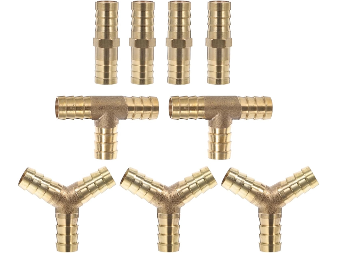 Conector De Mangueira Ar Em Latão Com Encaixe Crimpado, Formato Y,