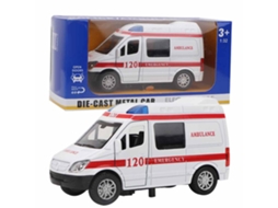 Coche De Juguete Ambulância De Liga Com Som E Luz Modelo 1:32 (vermelho)