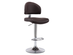 Vidaxl Banco De Bar Couro Artificial Castanho