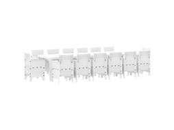 Maison Exclusive - Conjunto De Jantar Para Jardim 15 Pcs Branco Rattan Polt