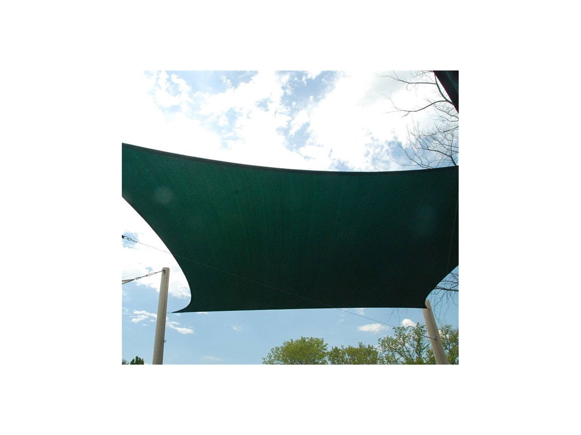 Toldo Vela Cuadrado Verde 150 Gr./m2 5 X 5 Metros