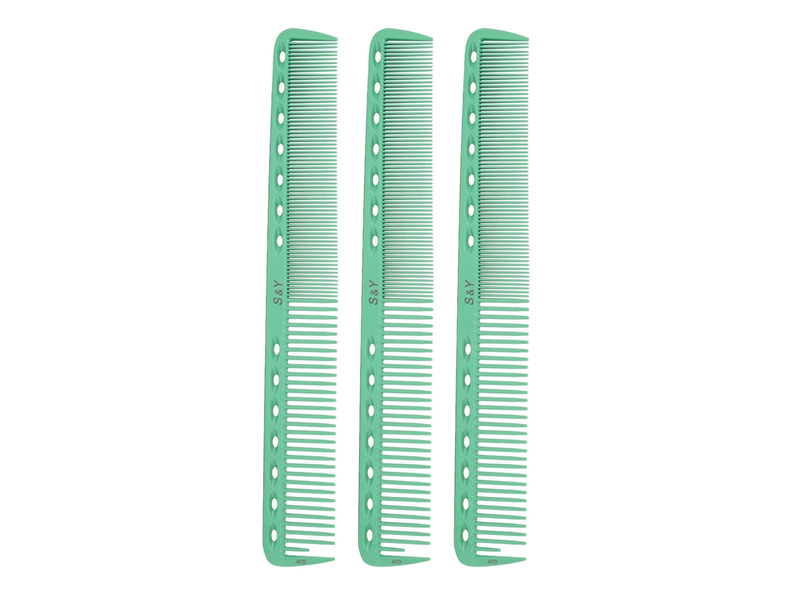 3pcs Pente De Cabelo Com Dentes Finos E Largos Profissional Duplo Dente Para Casa Salão Ferramenta De Estilo