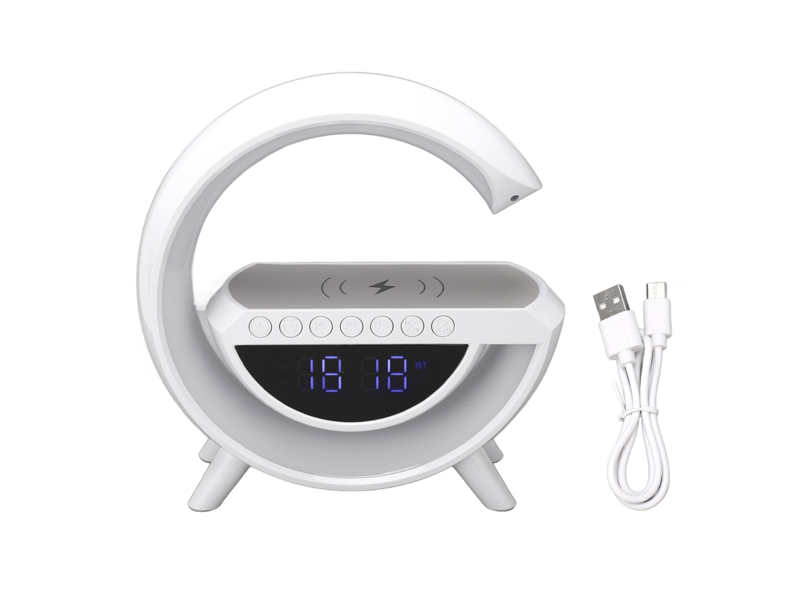 Rebe - Despertador com Alto-falante Sem Fio Bluetooth Recarregável e Versátil para Casa, Quarto e Escritório (5V)