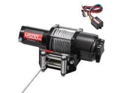 Guincho Elétrico 12v de 2041 Kg para Atv Utv com Cabo Aço 6 Mm X 12 M, Motor 1,6 Kw, Ip54, Controle Remoto Fio e Sem Guia Roldanas, Placa Montagem
