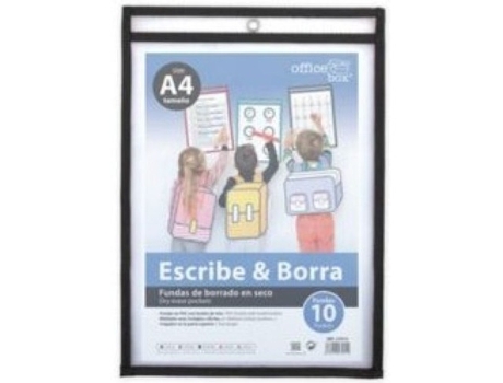 Livro Paq/10 Fundas Reutilizables De Borrado En Seco Para Escribir Y Borrar Tamaño Fº Colores Surtidos De Desconocido (espanhol)