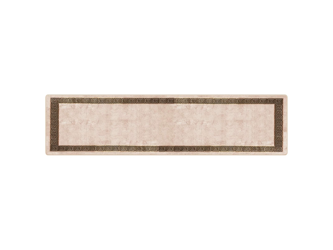 Conjunto 1 Tapete Runner Vidaxl Preto Poliéster (100 X 400 Cm)