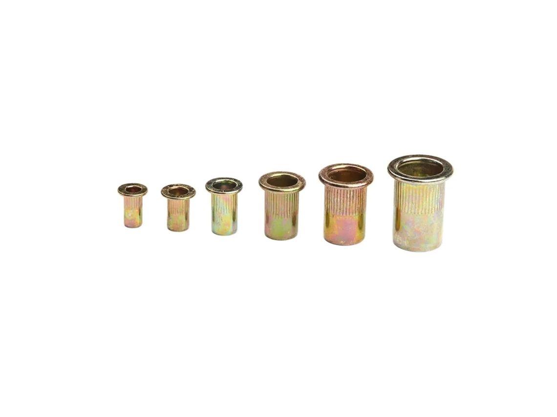 Porcas De Rebite Em Aço Carbono Zincado, 10 Peças 20 M3 M4 M5 M6 M8 M10, Porca De Cabeça Plana 20 Peças, M3