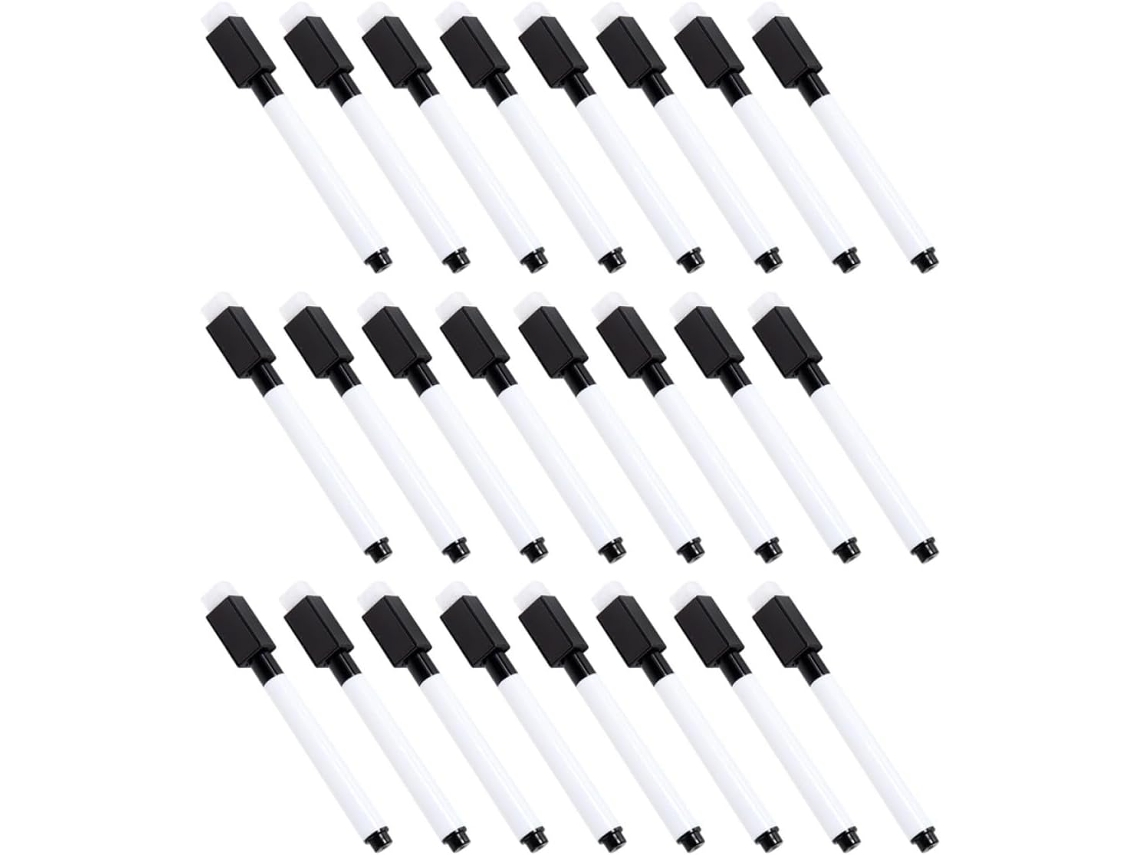 100 Marcadores Pretos Para Quadro Branco E Acrílico, Ponta Fina De Precisão, Tinta À Base De Água, Educação E