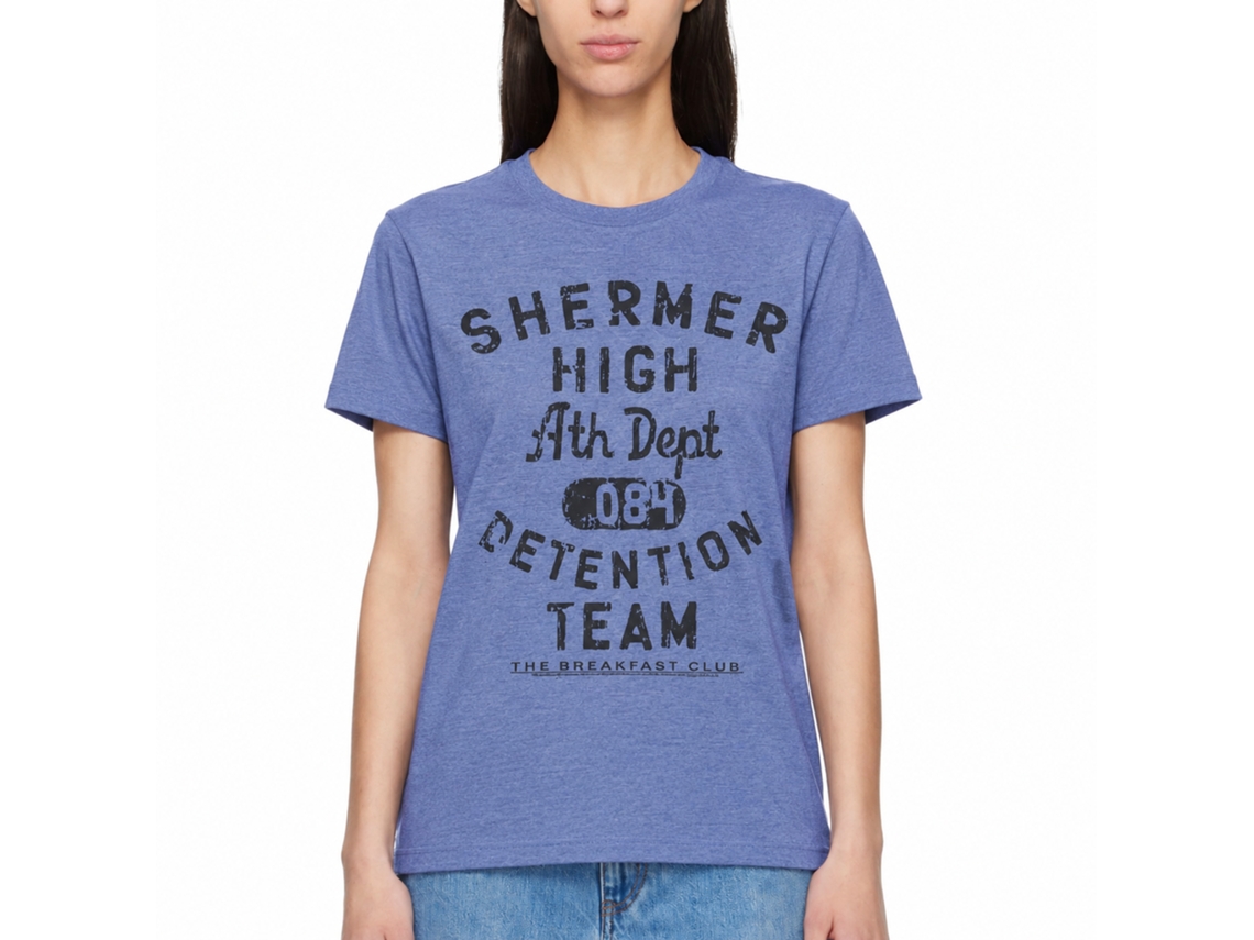 Rockinstone Breakfast Club Movie Detentionteam Heather Light Blue Adult T-shirt Size:m
