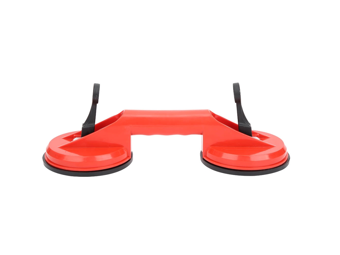Extractor De Vidrio Com Ventosas Duplas De Plástico Vermelho De 11,5 Cm Para Pisos E Azulejos