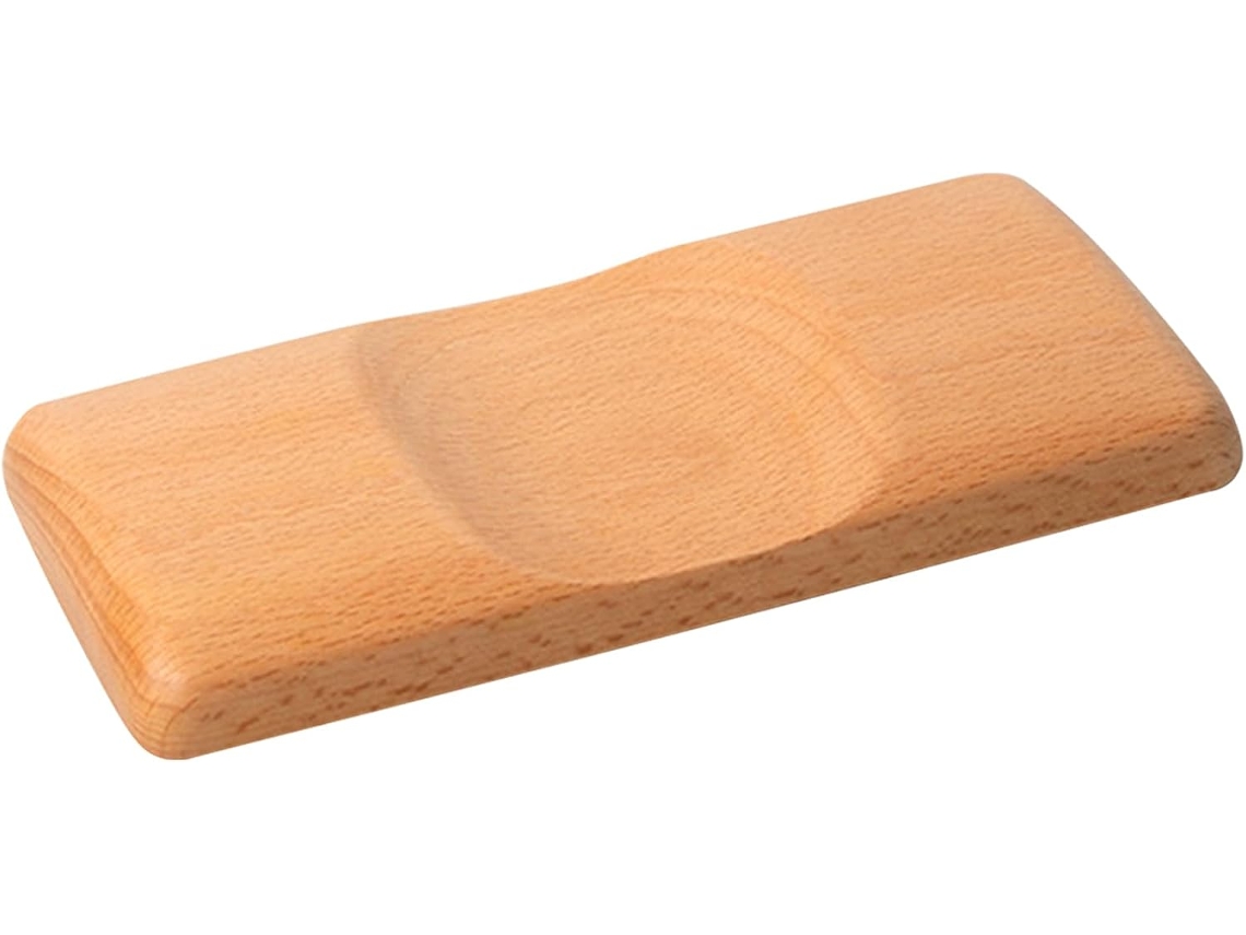 Apoio De Pulso Madeira Para Mouse - 16 X 8 2 Cm, 6,3 3,1 0,8 Polegadas, Proteção Ergonômica, Faia,