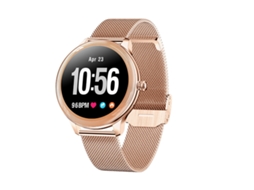 Smart Watch V33 Bluetooth Call Health Monitor Pulseira de Malha Dourada GODTVAGT