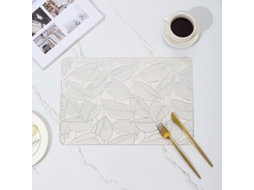Guarda-louças De Mesa De Estilo Luxo Simples, Folhas De Prata, 4 Peças
