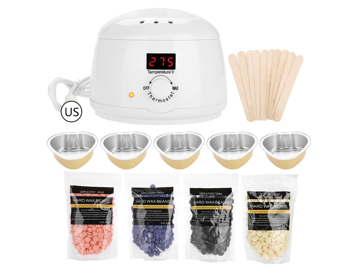 Kit Depilatorio Cera Caliente Máquina Eléctrica