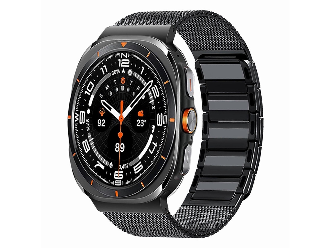 Pulseira Magnética Trançada Em Aço Inoxidável Em Formato De I Para Samsung Galaxy Watch Ultra 47mm / Ultra 2025
