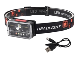 Farol Recarregável Luz De Acampamento Recarregável Usb Com Sensor Inteligente 9 Modos De Engrenagem Lanterna De Água Para Testa Corrida Yunzii