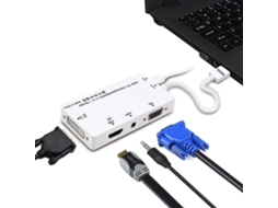Adaptador HDMI Lurelia Cabo para VGA, 4K, 1080p, 1080i, 720p, com áudio, branco