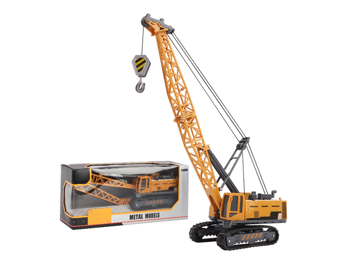 Primerox brinquedo Caminhão Guindaste de Engenharia Simulação Liga para Meninos Crawler Crane