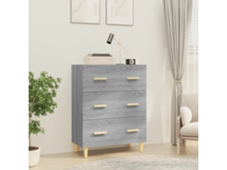 Aparador de 70x34x90 cm, Madera Procesada, Color Gris Sonoma