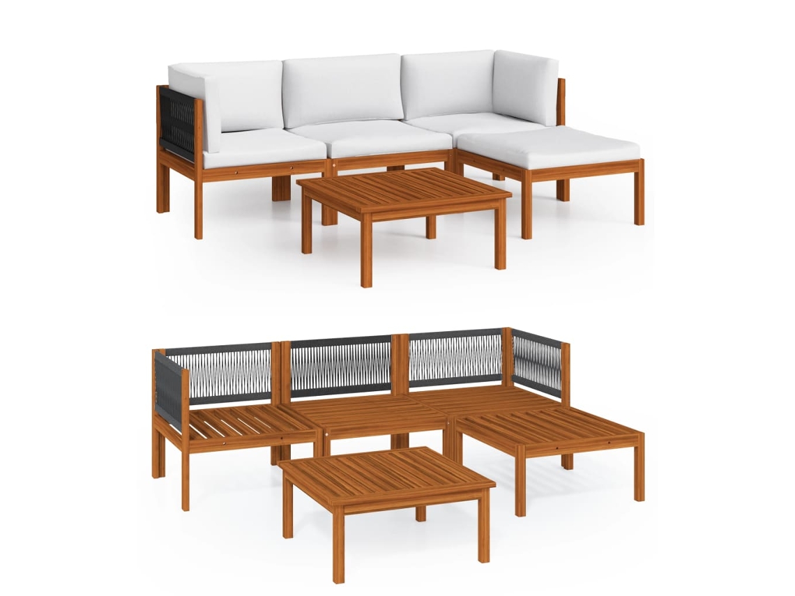 Garden Lounge Set, Garden Lounge Sets Vidaxl Branco Madeira De Acácia (n/a)