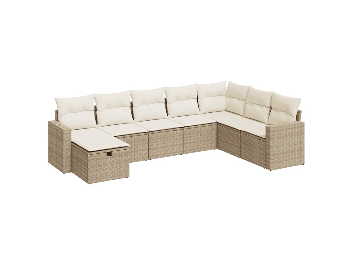Garden Sofa Set, Garden Sofa Sets Vidaxl Bege Rattan / Vime (n/a)