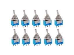 Kit Com 10 Interruptores De Alavanca Diy Liga/desliga Em Miniatura, 3 Pinos, 2 Posições, 125v/6a Ou 250v/3a, Botão De Alimentação Para Carro Mts-102