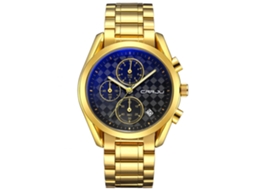 Reloj Deportivo Hombre Crrju Analógico Multifunción Impermeable De Muñeca (oro)