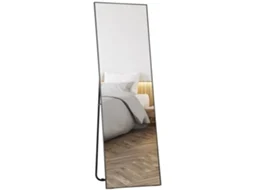 Espelho Retangular de Corpo Inteiro 50x160cm preto,apoiado no Chão Ou na Parede BTFORUS