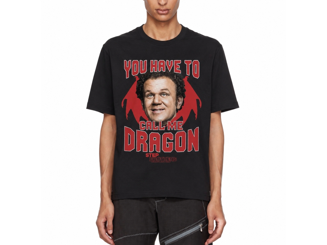 Rockinstone Step Brothers Movie Dragon Black Adult T-shirt Size:xxl