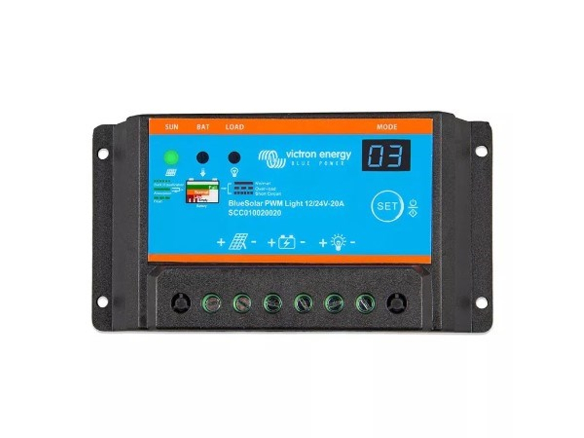 Controlador de carga Bluesolar Pwm 12/24v 30a Victron Energy (scc010030050)