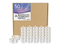 Velas Tea Light Sem Fumo Sem Cheiro 50pcs Que Queimam Por 4 Horas Decoração Romântica Festa
