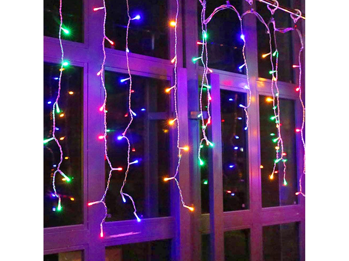 Cordão De Luzes Led (colorido) De 5 Metros, Efeito De Gelo, 220v, Baterias Não Incluídas.