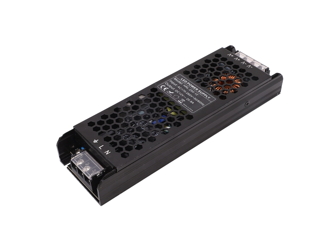 Fuente De Alimentación Led Con Caja Gruesa Hueca, Convertidor De Poder Ac170‑260v A Dc12v 250w Para Tiras Led