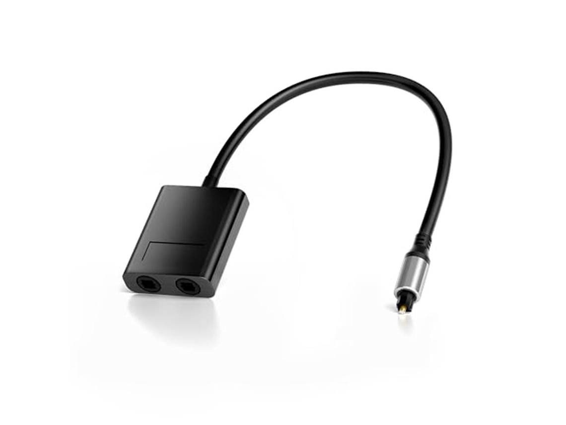 Divisor Toslink de 2 Portas, Áudio Fibra Óptica 1 Entrada Saídas com Suporte para Lpcm2.0, Digital e Dts 5.1 Fo wellngs AQUAFORGE