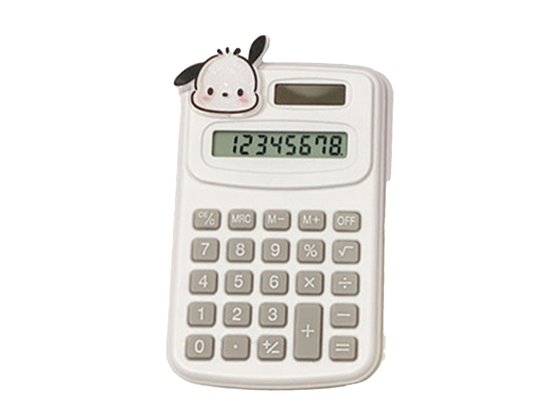 Calculadora de bolso multifuncional infantil com LED e tecido para mesa, escola e uso geral - Tipo 1