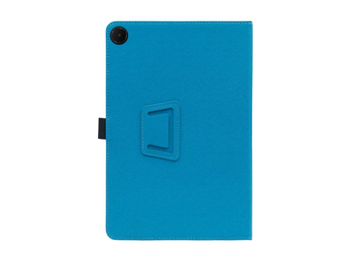 Capa De Couro Vertical Duas Dobras Com Descanso De Mão Halinuia, Cor Azul Pavão Para Tcl Tab 10l Gen 2 10,1 Polegadas