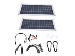 Kit Carregador Painel Solar 2x10w Silício Monocristalino Usb Primerox