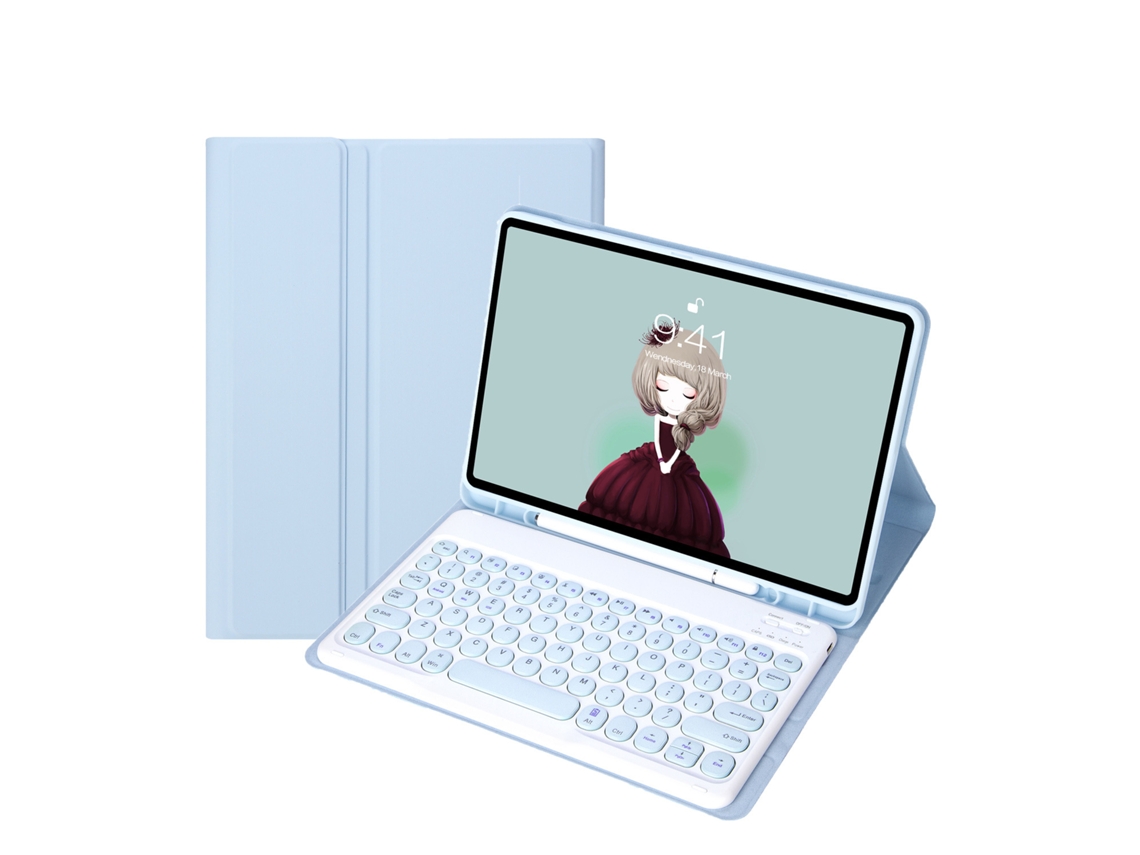 Capa Teclado CUICH para Samsung Galaxy Tab S8/S7 11 Polegadas com Teclado Bluetooth (Azul) 
